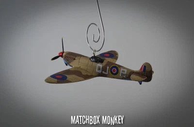 Neville Duke Supermarine Spitfire WWII Single Prop Airplane Christmas Ornament - Image 1 of 4
