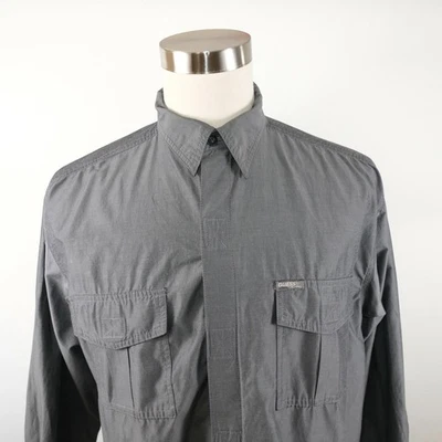 Camisa gris abotonada grande vintage Guess Jeans EE. UU. para hombre Foto 1 de 4