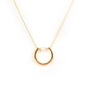 Collar ponible enchapado en oro en plata de ley 925 C749 - Imagen 1 de 2
