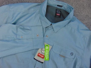 Camisa Wrangler ATG Para Hombres 2XL Azul Manga Larga Exterior Rendimiento Pesca Nueva Con Etiquetas - Imagen 1 de 8