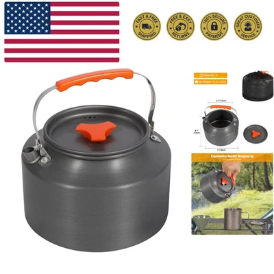 Hervidor de agua para camping exterior 2L, olla de agua de aluminio con bolsa de transporte, luz compacta... Foto 1 de 4