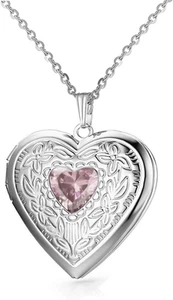 Solid 925 Sterling Silver Vintage Oval Locket Necklace for Hair, Photo, Keepsake - Picture 1 of 12