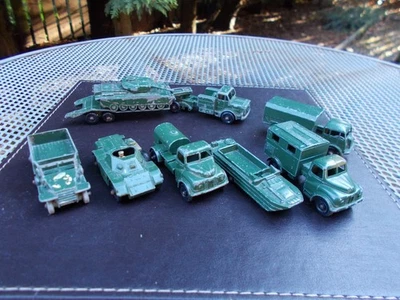 MATCHBOX 1-75 MILITARY LOT,RADIO TRUCK,SERVICE TRUCK,SCOUT CAR,CARRIER,D.U.K.W. - Image 1 of 4