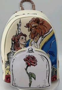 NEW! Loungefly Disney Beauty And The Beast Couple Rose Backpack NEW sealed  - Picture 1 of 6
