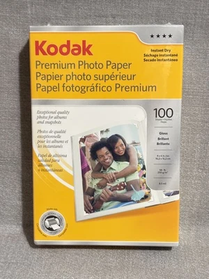 Papel Fotográfico Kodak Premium 4x6" Brillo 100 Hojas Secado Instantáneo NUEVO SELLADO Foto 1 de 4