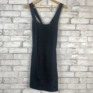 MADEWELL NWOT Women's Linen True Black Cross-Back A-Line Mini Dress sz 4 NQ326 - Picture 1 of 9