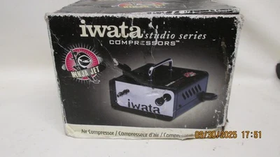 Iwata quiet ninja jet air compressor air brush w/ hose is35m studio series - Image 1 of 4