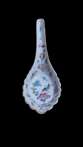 19th/ 20th Century Straits Of Peranakan Porcelain Rice Spoon Hand Painted - Picture 1 of 6