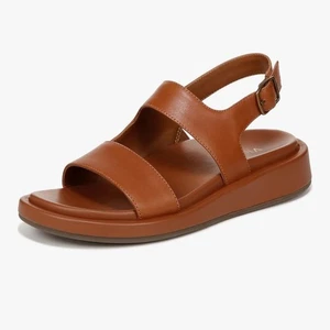 VIONIC Madeira Camel Genuine Leather Chunky Comfort Sandals Size 7.5 - Picture 1 of 8