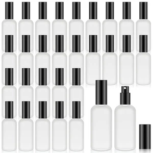 Pack 30 botellas vidrio negro 100ml atomizador recargable para perfume - Picture 1 of 12