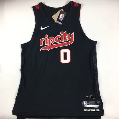 Nike Portland Trailblazers Damian Lillard City Edition Jersey Sz XL DX8774-010 - Image 1 of 4