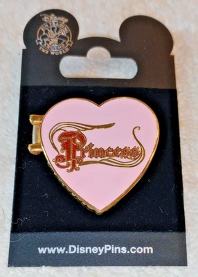 Prendedor Medallón Corazón Rosa Princesa Disney Estilo Nuevo en Tarjeta, Ver Desc. Foto 1 de 4