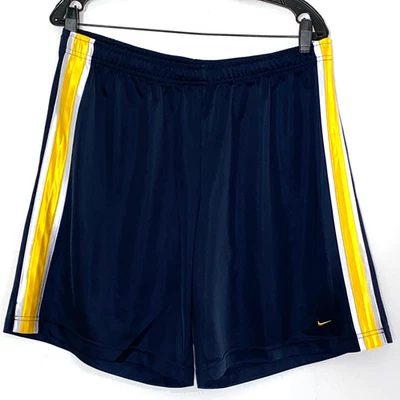 耐克短裤大号12-14黑色黄色锻炼足球 — 第 1/4 张图片