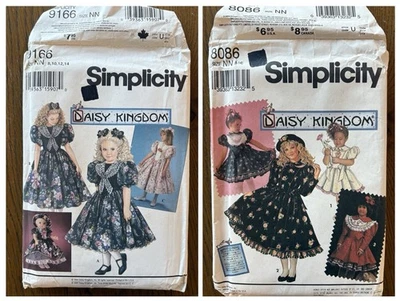 Simplicity Daisy Kingdom Girls Dress Patterns Size NN Patterns 8086 and 9166 - Image 1 of 4