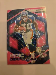 2025 Panini Mosaic Terrell Davis Pink Fluorescent Epic Performers Denver Broncos - Bild 1 von 2