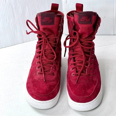 Nike SF Air Force 1 High 8.5 Special Field Red Crush 2018 замшевые нейлоновые 857872-601 - Изображение 1 из 4