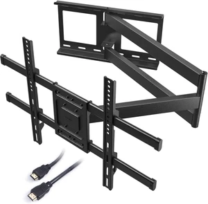 Wandhalterung Mit 1040 Mm Extra Langem Gelenkarm Neigbar Schwenk Schwarz Und Neu - Bild 1 von 12