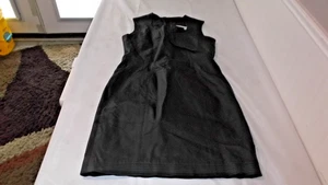 Vintage 90s Styleworks Black Genuine Leather Dress Women's 8 - Picture 1 of 6