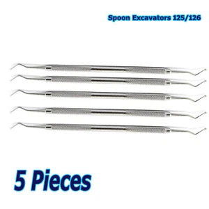 5 Dental Spoon Excavators 125/126 Restorative Composite Carious Cavity TOOLS ODM - Picture 1 of 5