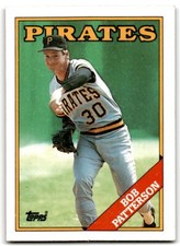 1988 Topps Baseball Card Bob Patterson Rookie Pittsburgh Pirates #522