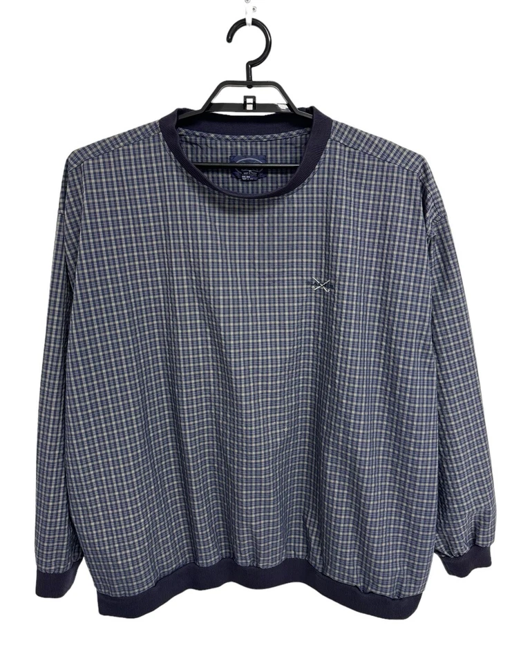 Мужской легкий спортивный пуловер Eagle Golf с длинным рукавом в клетку размер XL - Изображение 1 из 4