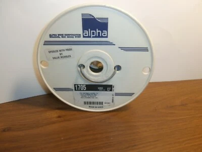 100 FT ALPHA WIRE 1705 MICROPHONE CABLE 1 CONDUCTOR 24 AWG,SHIELDED NOS - Image 1 of 3