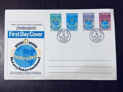 Zimbabwe 1980 FDC ROTARY INTERNATIONAL SLISBURY POSTMARK - Image 1 of 2