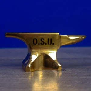 Miniature Anvil Jewelers Anvil Solid Brass O.S.U. THE DEAN'S LIST - Bild 1 von 4