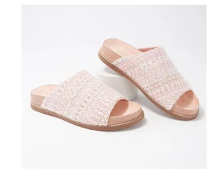 Kelsi Dagger Brooklyn Slide-Sandalen - zerdrückbar NEU Größe 7,5M Pfirsichdruck - Bild 1 von 1