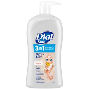 Kids 3-In-1 Body+Hair+Bubble Bath, Peach, 32 Fl Oz - Picture 1 of 11