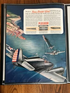 Fighter Bombers Swoop Down on Enemy Ship WWII Ad - Picture 1 of 1