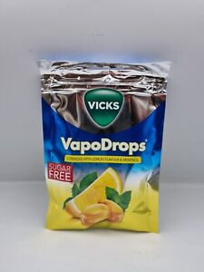 Vicks VapoDrops Sugar Free Lemon & Menthol For Cold And Flu 72g - Vegan Free P&P