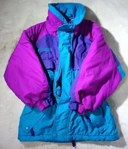 Columbia Winter Coat Kids Size 4/5 Williwaw Retro Ski Blue Purple Vintage - Picture 1 of 11