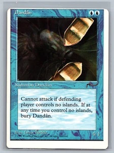 Magic The Gathering Chronicles Dandan MISCUT OFF CENTER ERROR Card MTG TCG CCG - Picture 1 of 2