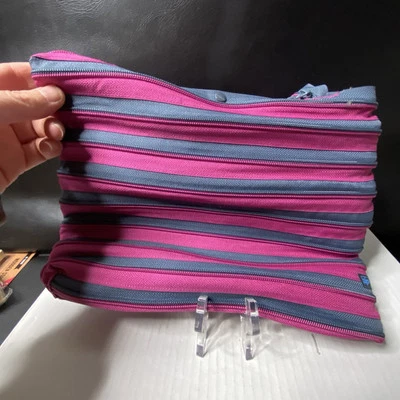 BOLSO DE MANO CON CREMALLERA BOLSO DE MANO Gris, Ciruela-Púrpura Bandolera Foto 1 de 4