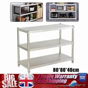 Stainless Steel Work Table Commercial Catering Table Kitchen Prep Table 80X40CM - Picture 1 of 16