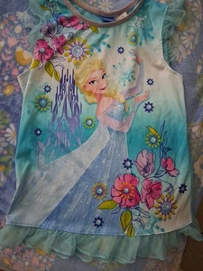 Disney Frozen Girls Nightgown Size 14/16 Blue, Excellent PRE OWNED Condition. - Picture 1 of 9