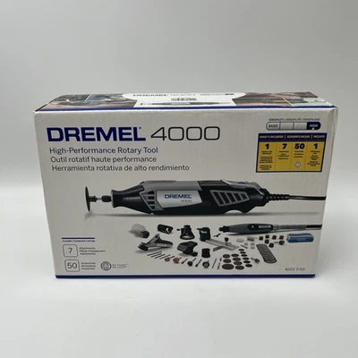 NOB DREMEL 4000 7/50 变速旋转工具 7 个附件 + 50 个配件! — 第 1/4 张图片