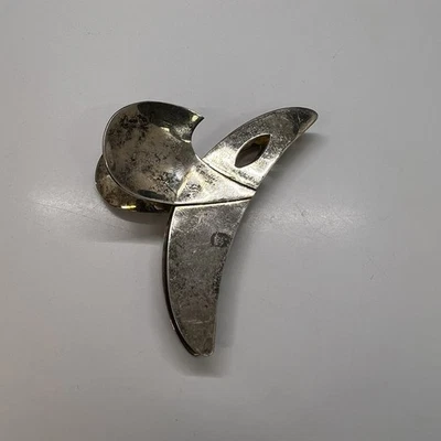Brenda Schoenfeld Sterling Silver 1970’s Midcentury Modern Hair Clip - image 1 of 4