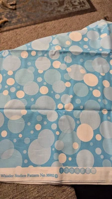 Blue & White Bubbles On Blue Cotton Fabric- Whistler Studios For Windham Fabrics - Image 1 of 4