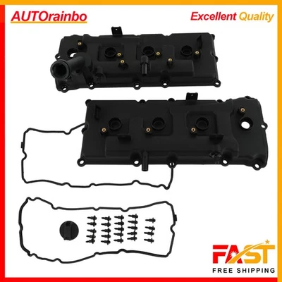 Juego de cubierta de válvula de motor izquierda y derecha con kit de juntas para Nissan Infiniti QX56 Foto 1 de 4