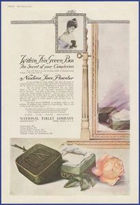 Vintage 1920 NADINE Face Powder Bathroom Art Décor Ephemera 20's Print Ad - Picture 1 of 1