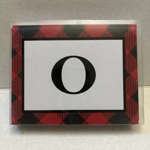 Notecards & Envelopes 12 Sets Made For Plaid Letter O New - Picture 1 of 2
