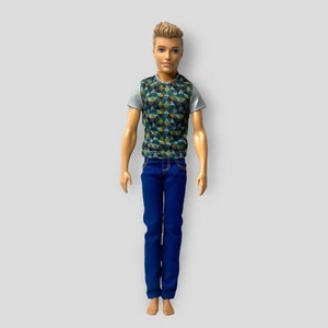 Fashionistas Ken Doll Jeans Shirt Pleather Molded Hair 2015 NO SHOES READ - Picture 1 of 7