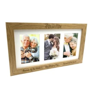 Wedding Day Parents Of The Bride and Groom Triple picture photo frame B48-4 - Picture 1 of 1