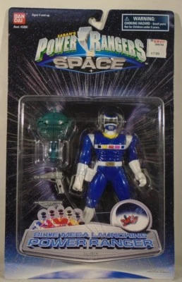 Figura Power Rangers In Space Mega Lanzamiento Blue Ranger con bomba voladora (MOC) Foto 1 de 2
