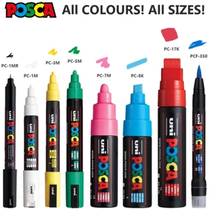 Uni Posca Paint Marker Art Pens - Waterproof Paint Pens - All Sizes & Colours - Picture 1 of 74