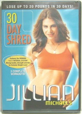 JILLIAN MICHAELS - 30 DAY SHRED - DVD - 20 POUNDS IN 30 DAYS - 3 WORKOUTS - NEW - Image 1 of 4