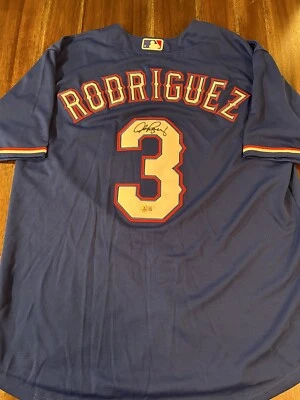 Alex Rodriguez Texas Rangers Signed Autograph Star Custom Jersey Beckett Yankees - Image 1 of 4