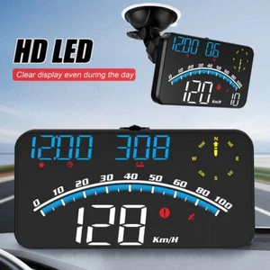 Velocímetro digital para automóvil HUD GPS HUD pantalla frontal sistema inteligente pantalla KMH MPH - Imagen 1 de 12